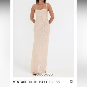 RUMORED sequin vintage slip dress NWT!